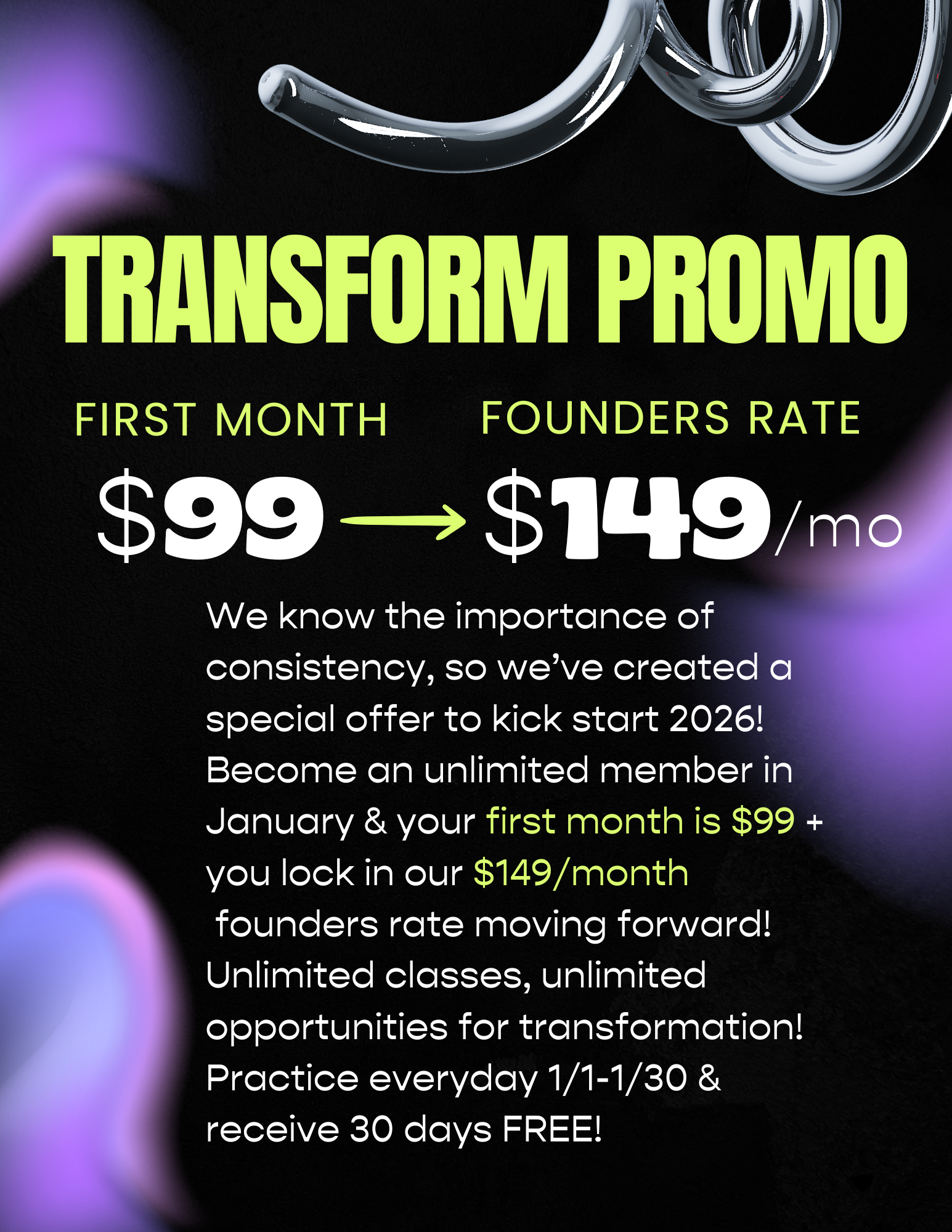 $99 - New Years Promo 2026